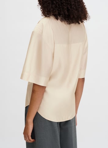 Plain round-neck T-shirt FILIPPA K Beige